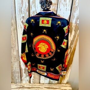 Fred David Medusa Mythology Button up Blouse size 10 Vintage